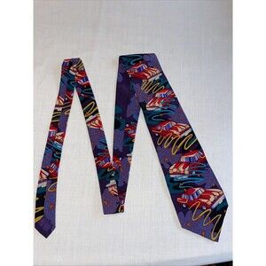 Manhattan Menswear Group Beatles Silk Tie Men’s Size Classic Purple Drive My Car